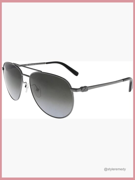 Aviator Sunglasses Full Rim Metal Frame Gradient Lens UV Protection main image 4